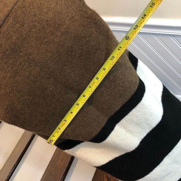 Color Block Long Thick Sleeveless Cardigan Sweater Vest Shawl Collar & Pockets - Picture 2 of 12